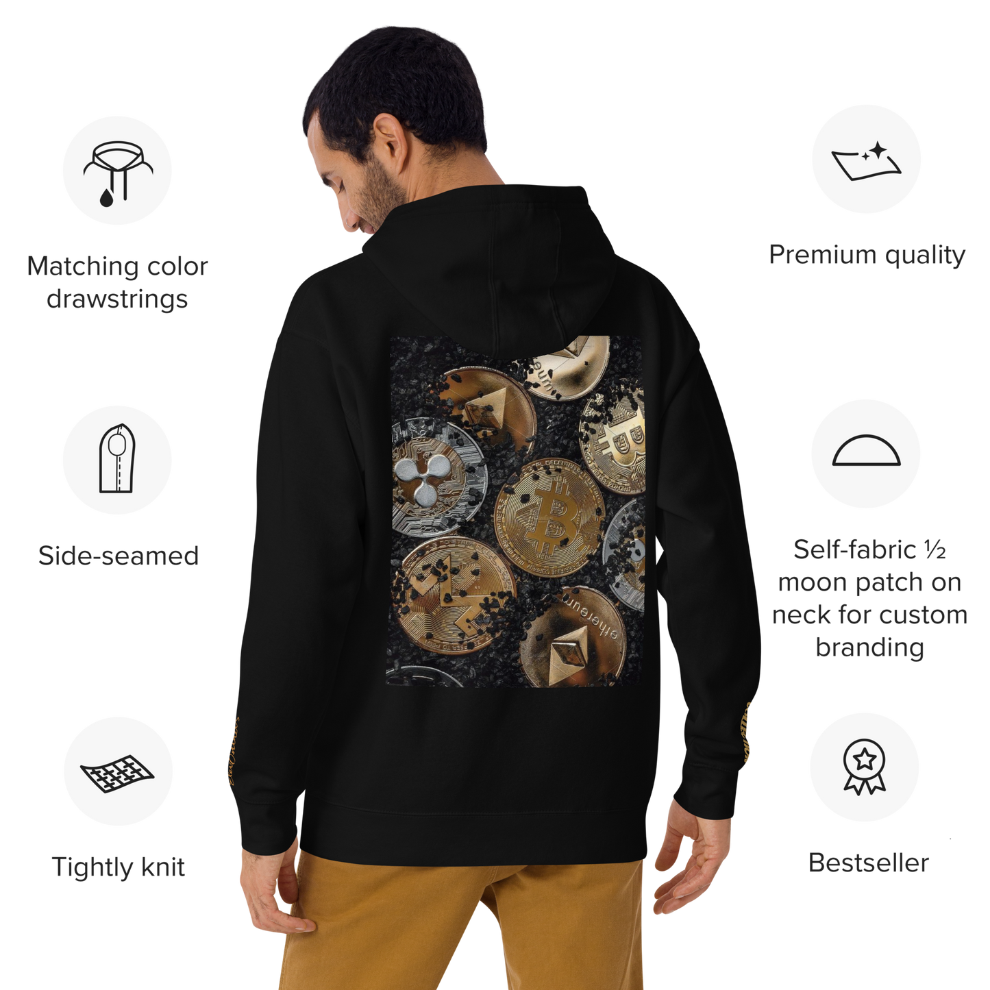 Elev8minds Quantum Coins Adult Unisex Hoodie