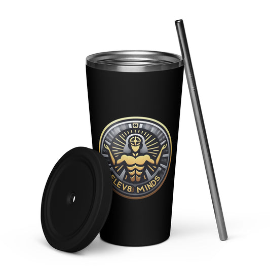 Elev8minds Insulated tumbler with a straw